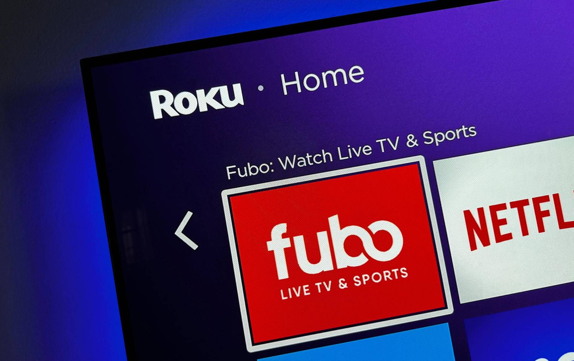 fubo screen on a roku device