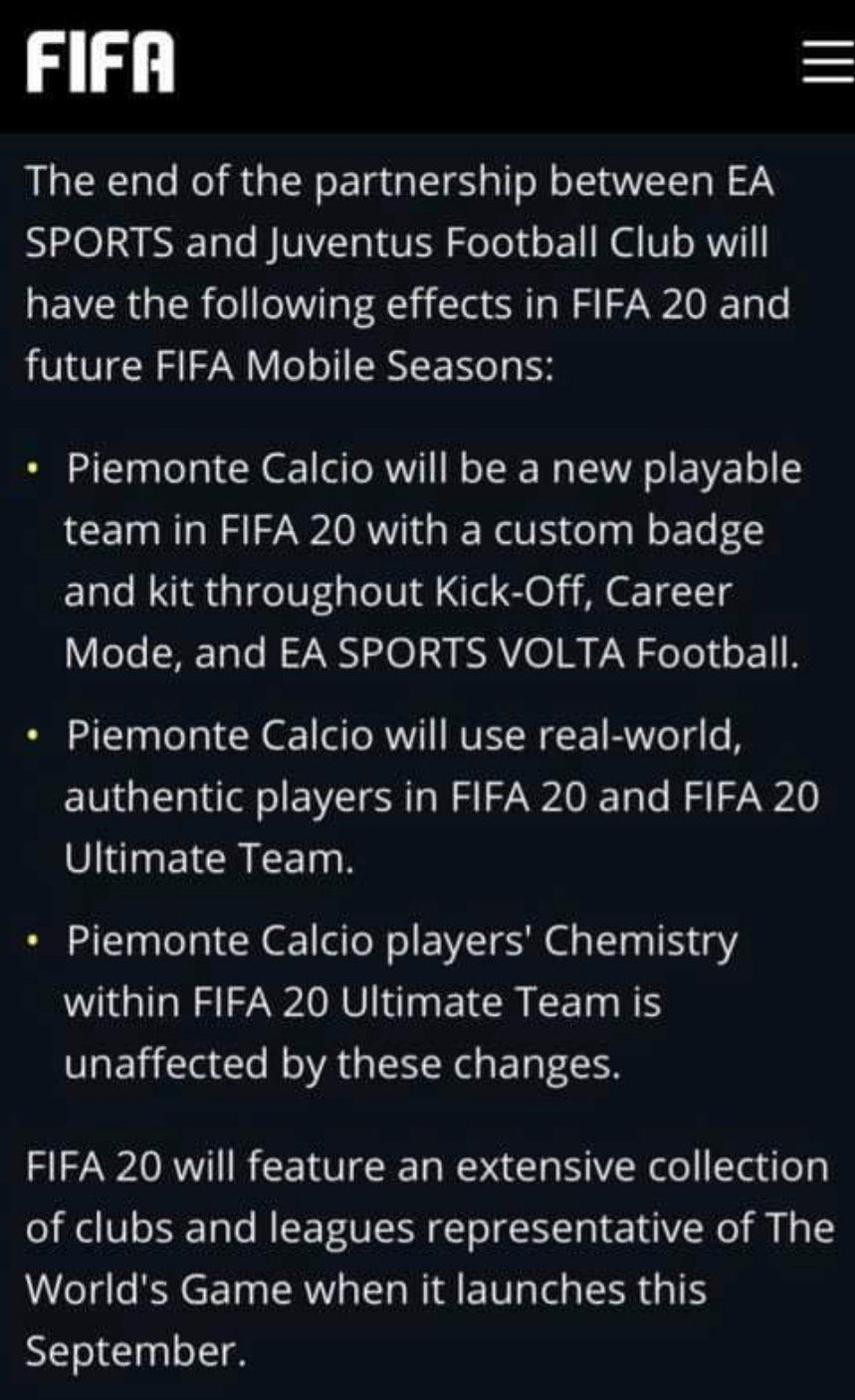 Fifa 2020 Juventus Piemonte