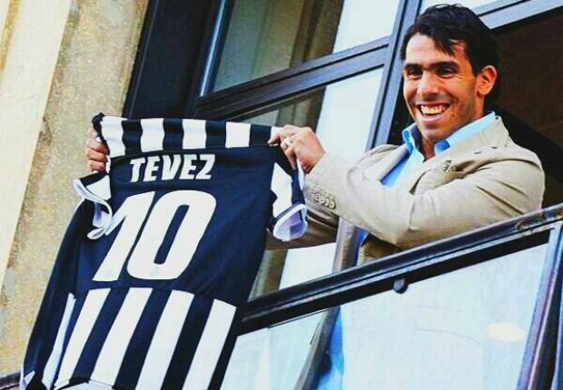 Carlitos Tevez with Juventus number 10 shirt