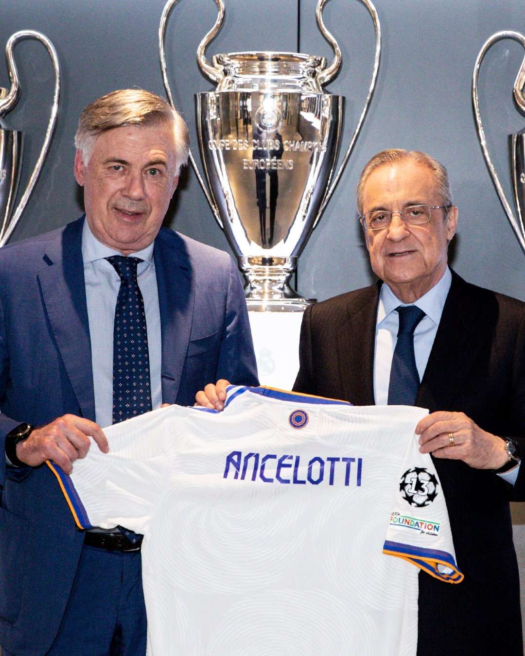 Carlo Ancelotti y Florentino Pérez