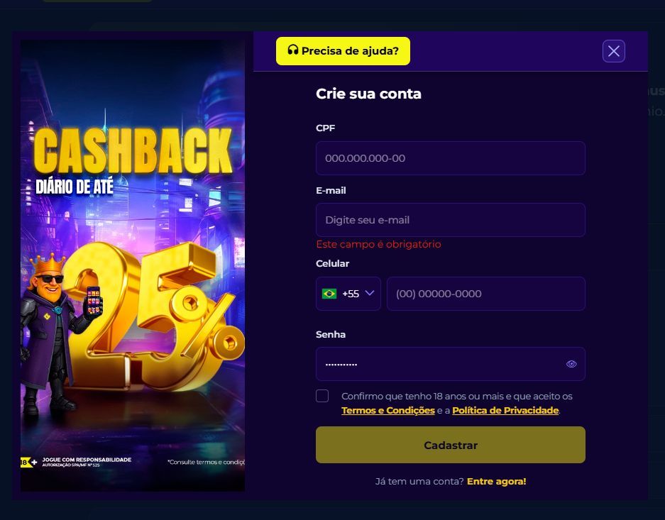 Multibet cadastro