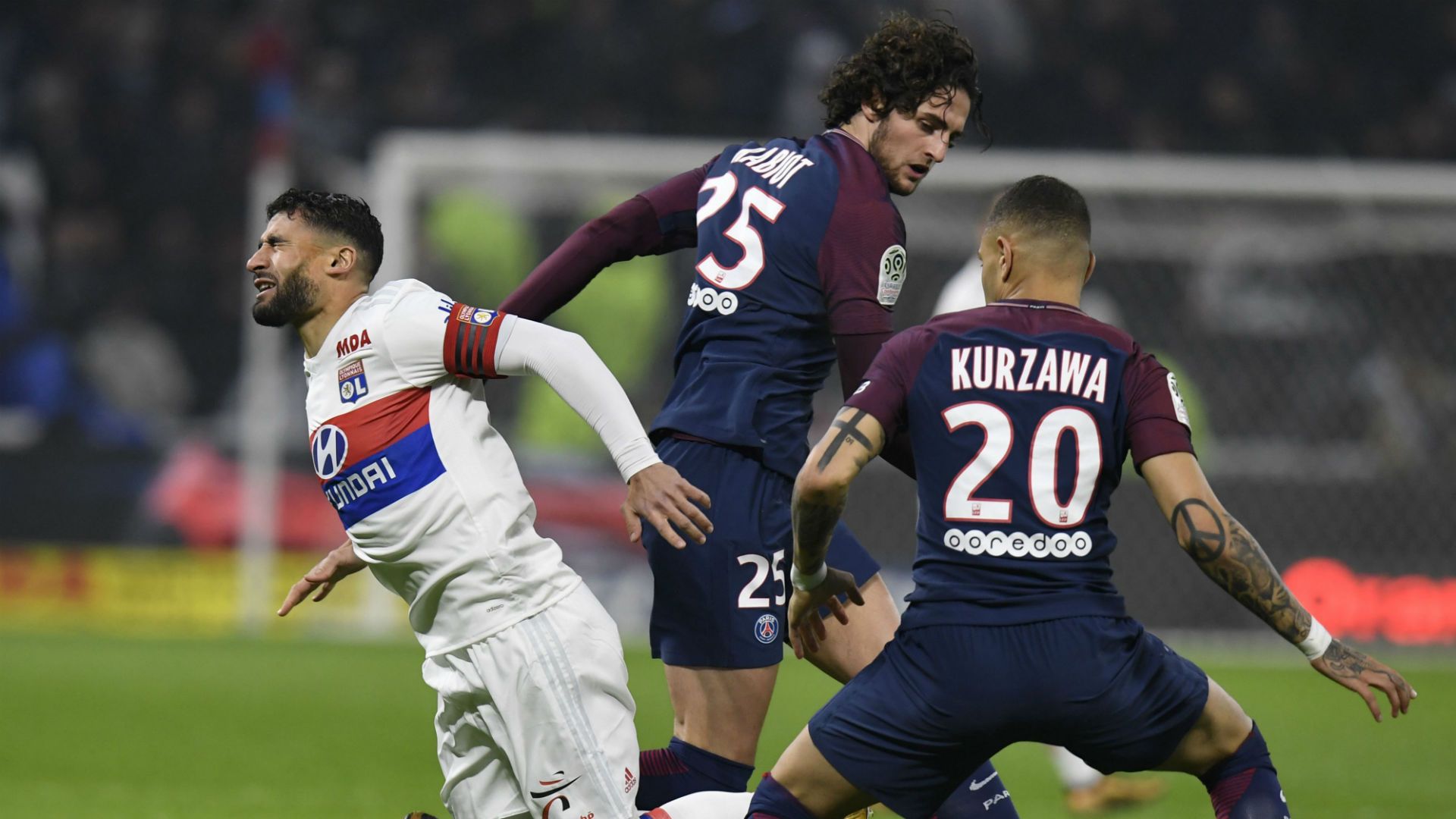 Nabil Fekir Layvin Kurzawa Lyon PSG Ligue 1 21012018