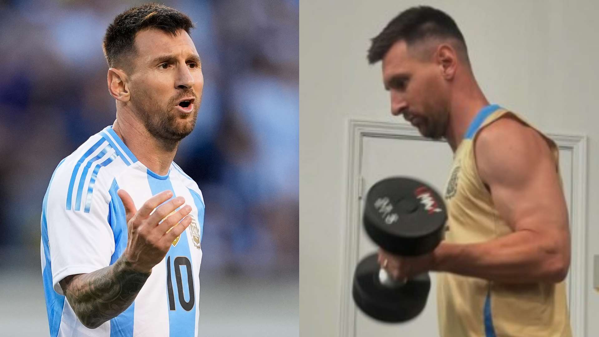 Lionel Messi muscles Argentina 2024