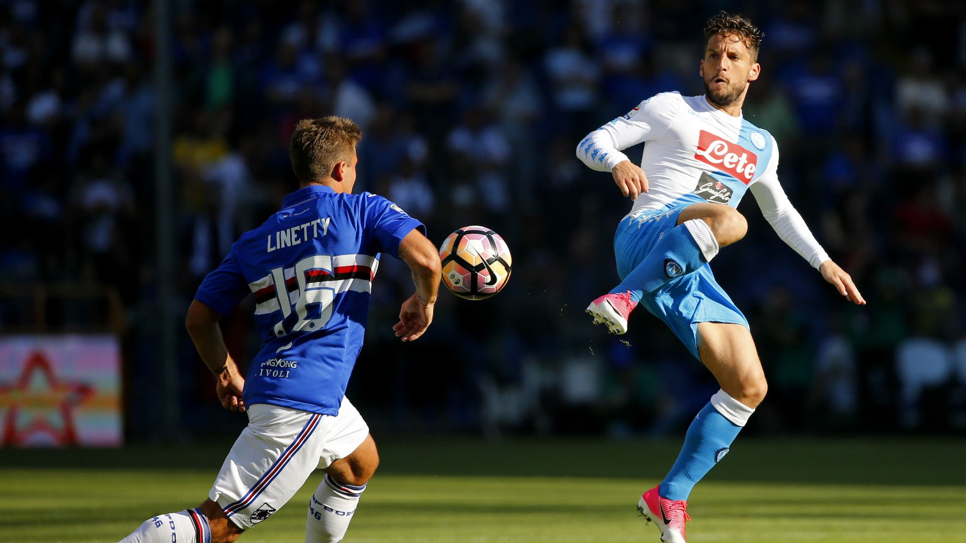 Dries Mertens Karol Linetty Sampdoria Napoli Serie A