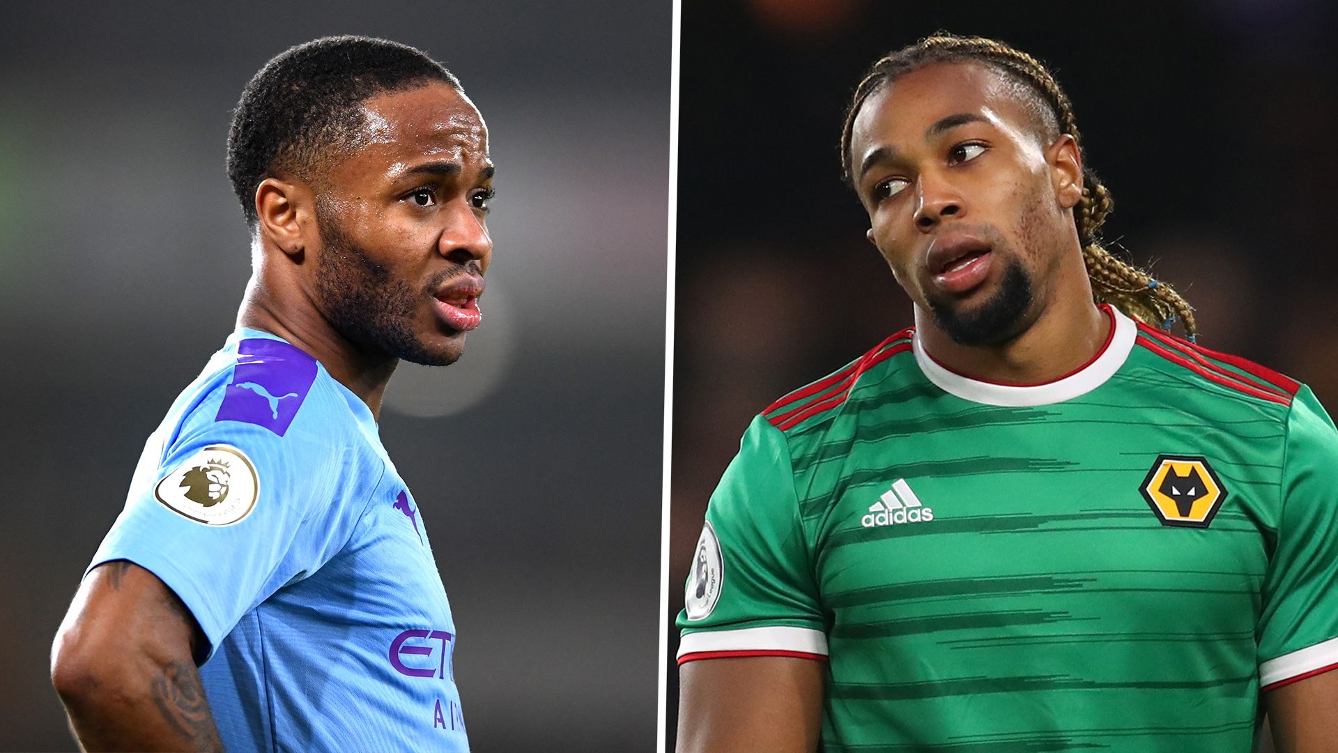 Raheem Sterling Adama Traore Man City Wolves