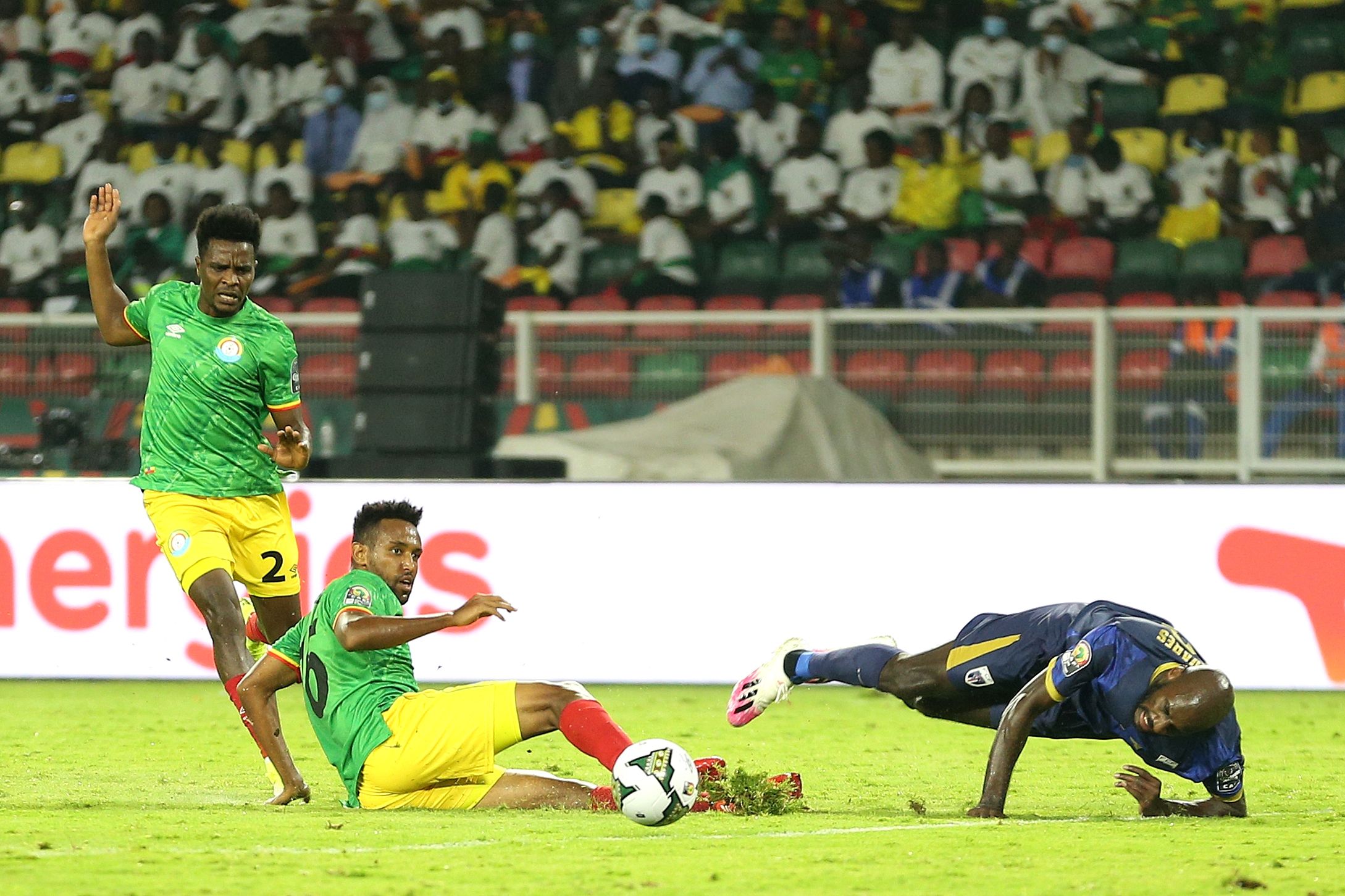 Yared Bayeh fouls Julio Tavares in Ethiopia vs Cape Verde