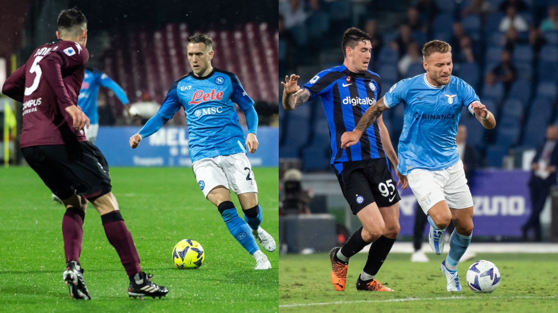 Napoli Salernitana Inter Lazio