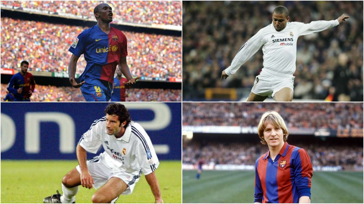 COLLAGE FC BARCELONA REAL MADRID