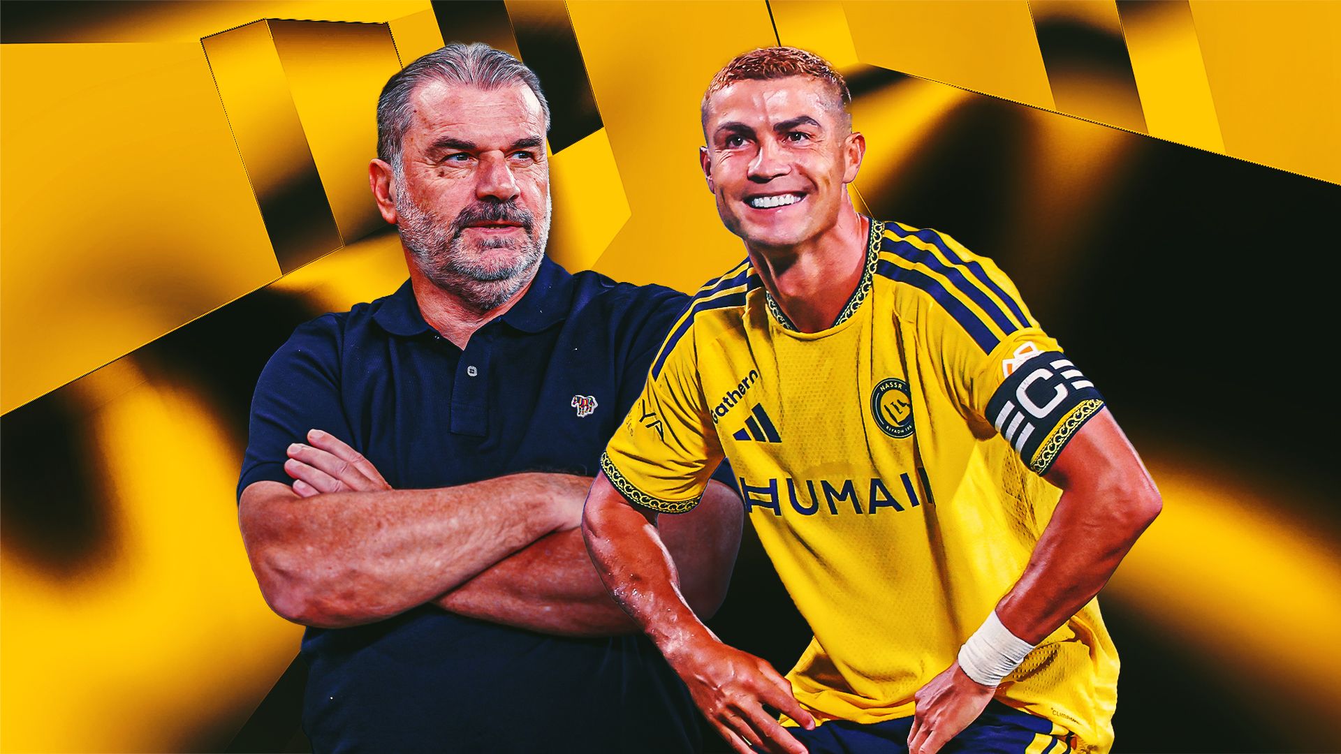 Ange Postecoglou Cristiano Ronaldo Al-Nassr GFX