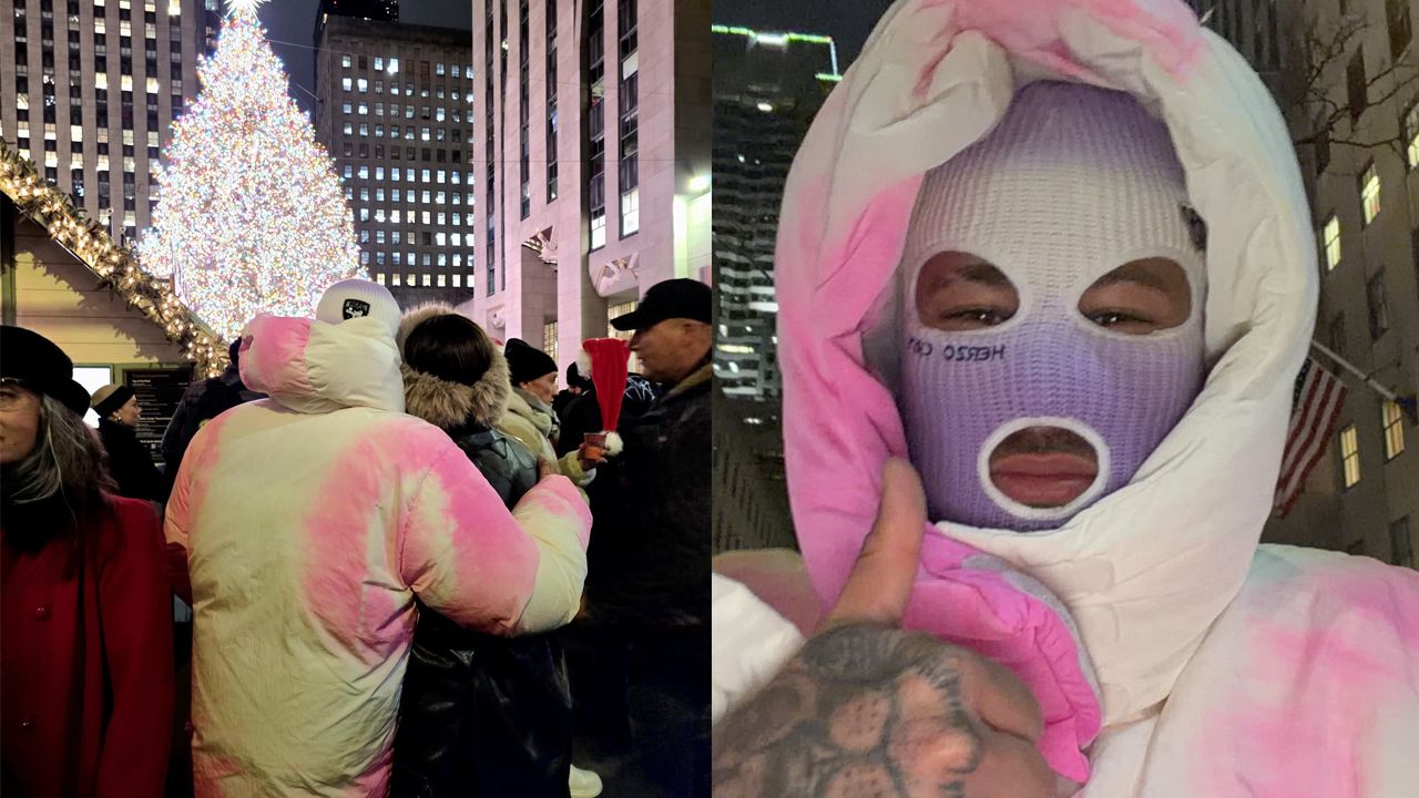 GFX Neymar mascarado nas férias de Nova York, em 2025