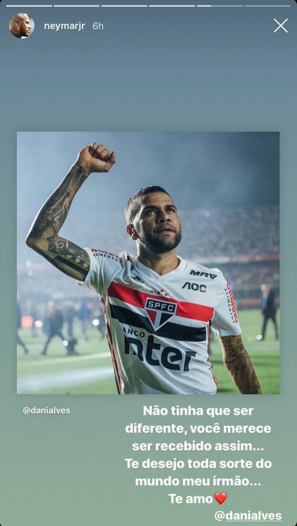 Daniel Alves Neymar Instagram