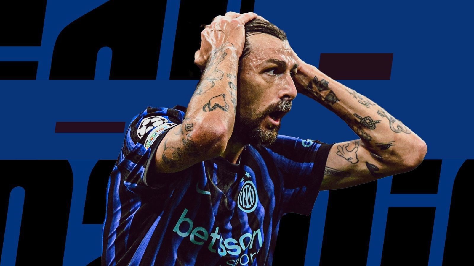 Grafica Calciomercato Acerbi Inter disperato 2025 16.9