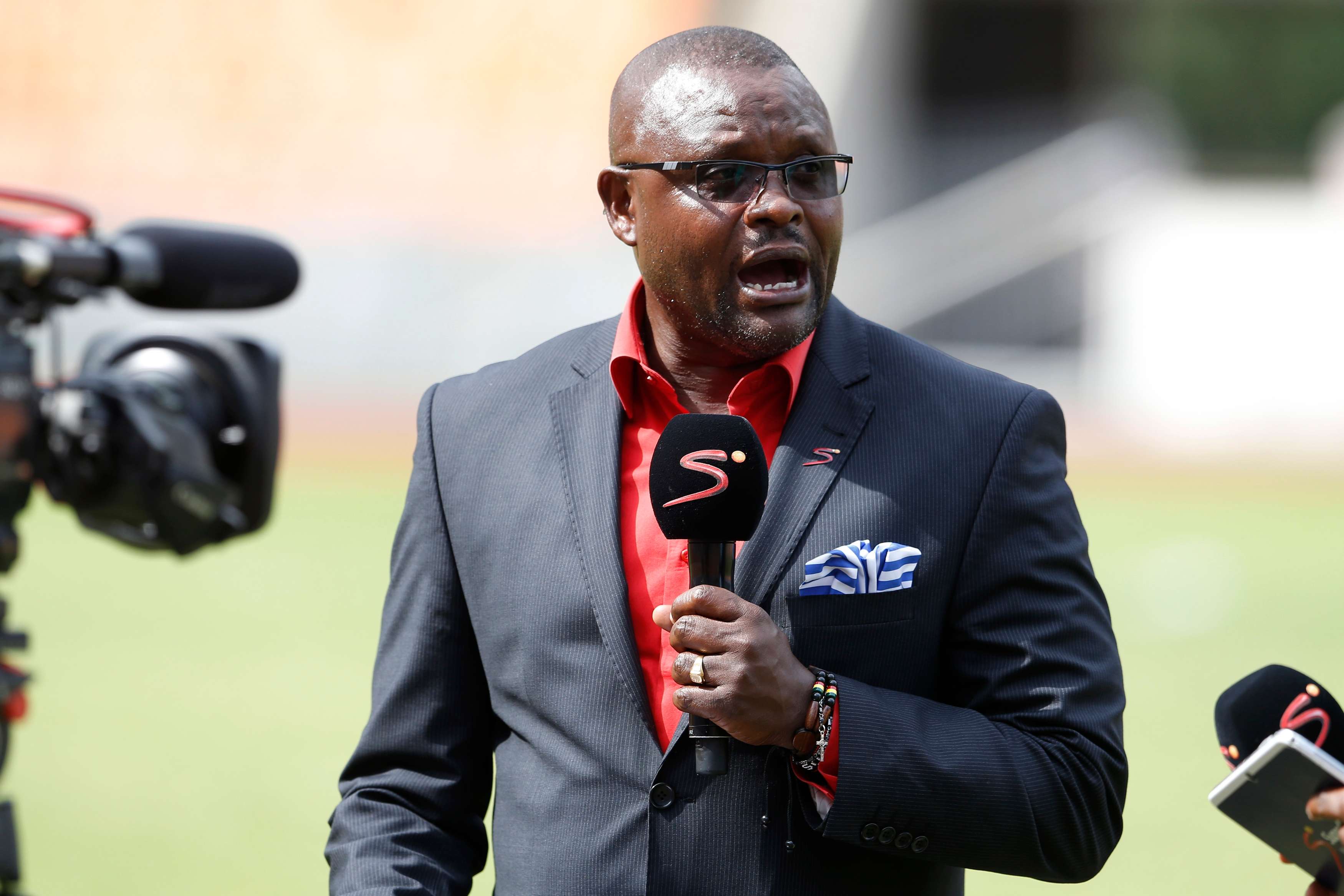 Former Harambee Stars coach Jacob 'Ghost' Mulee commentating at on-goingCecafa Cup