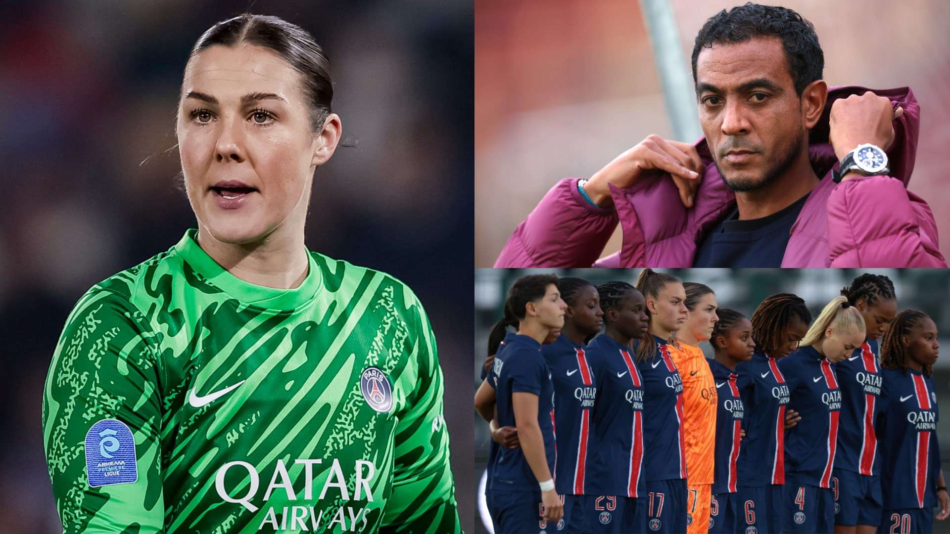 Mary Earps Fabrice Abriel PSG Women composite