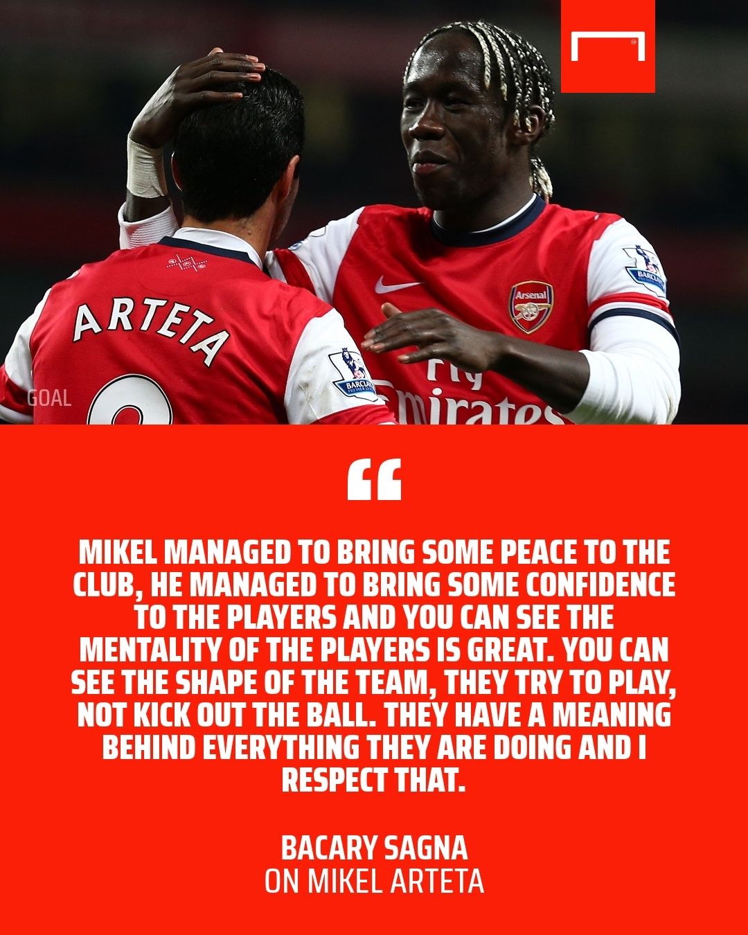 Bacary Sagna Mikel Arteta Arsenal GFX