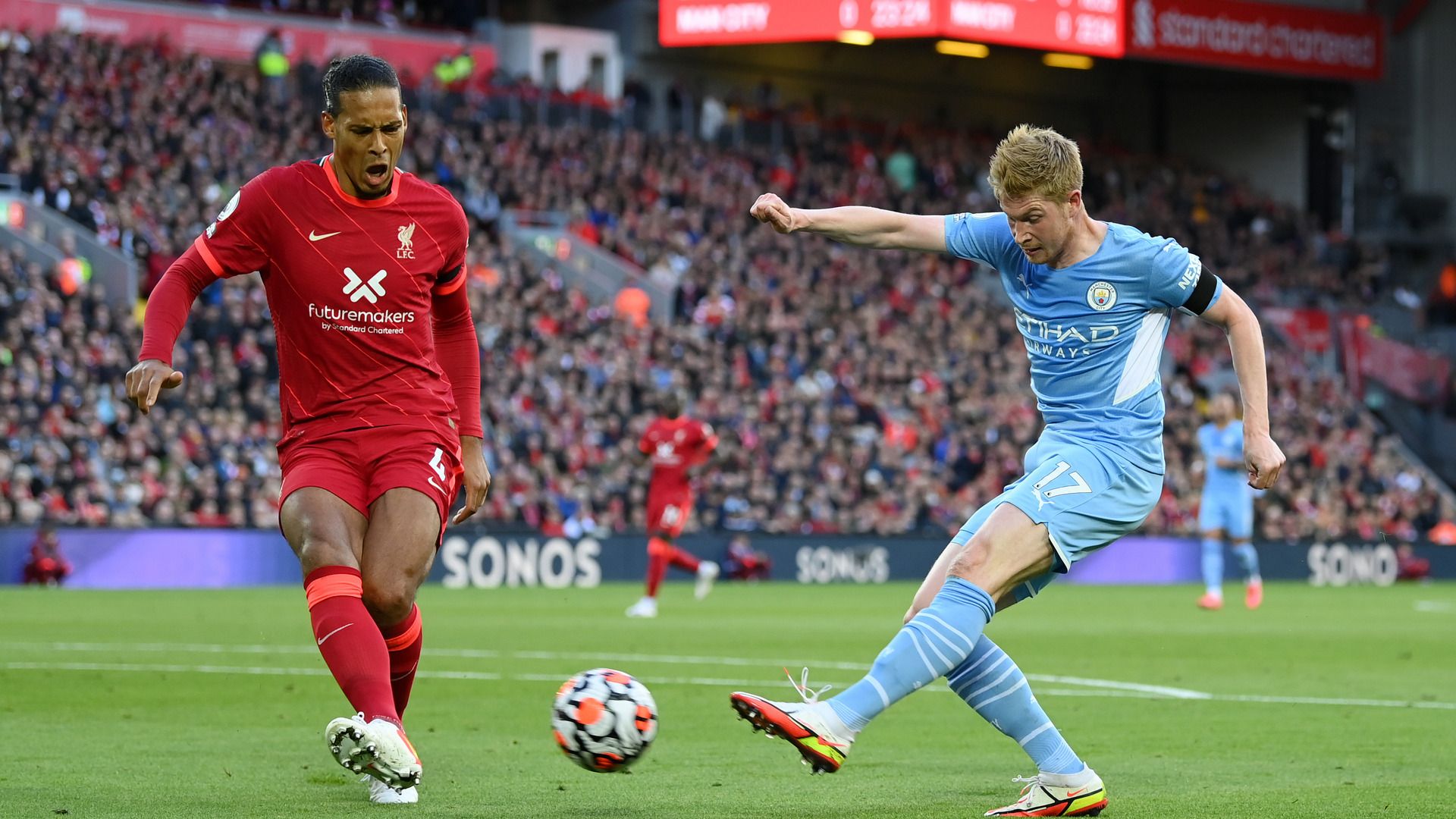 Van Dijk De Bruyne Liverpool Manchester City