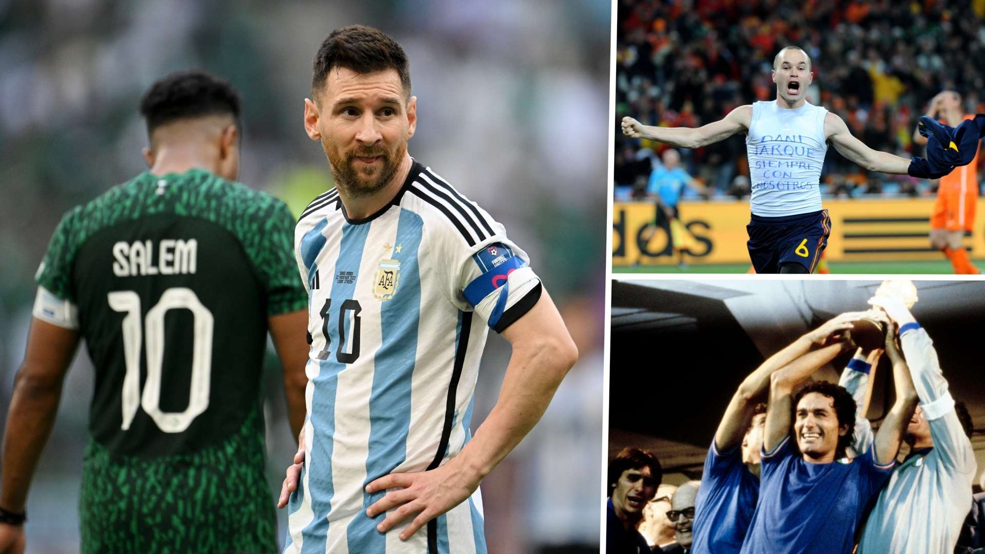 Lionel Messi, Andres Iniesta, Italy World Cup 1982 GFX