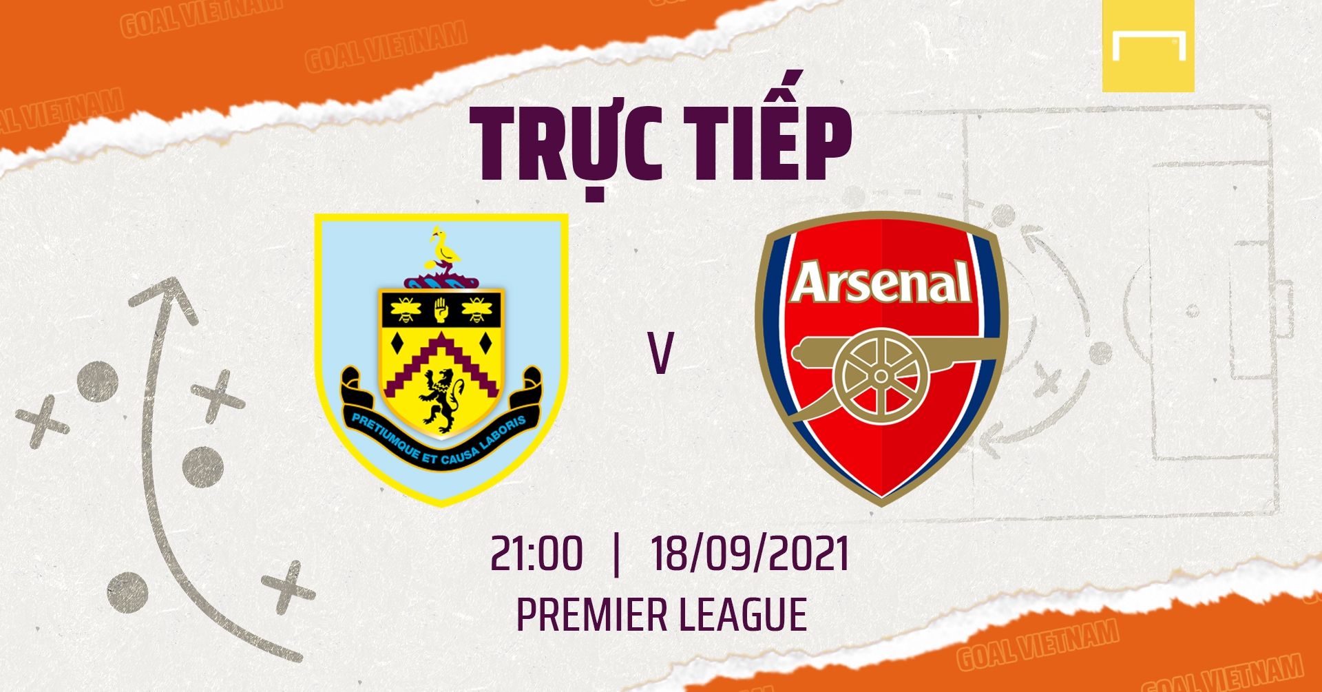 Live Burnley vs Arsenal Premier League 2021/22 GFX