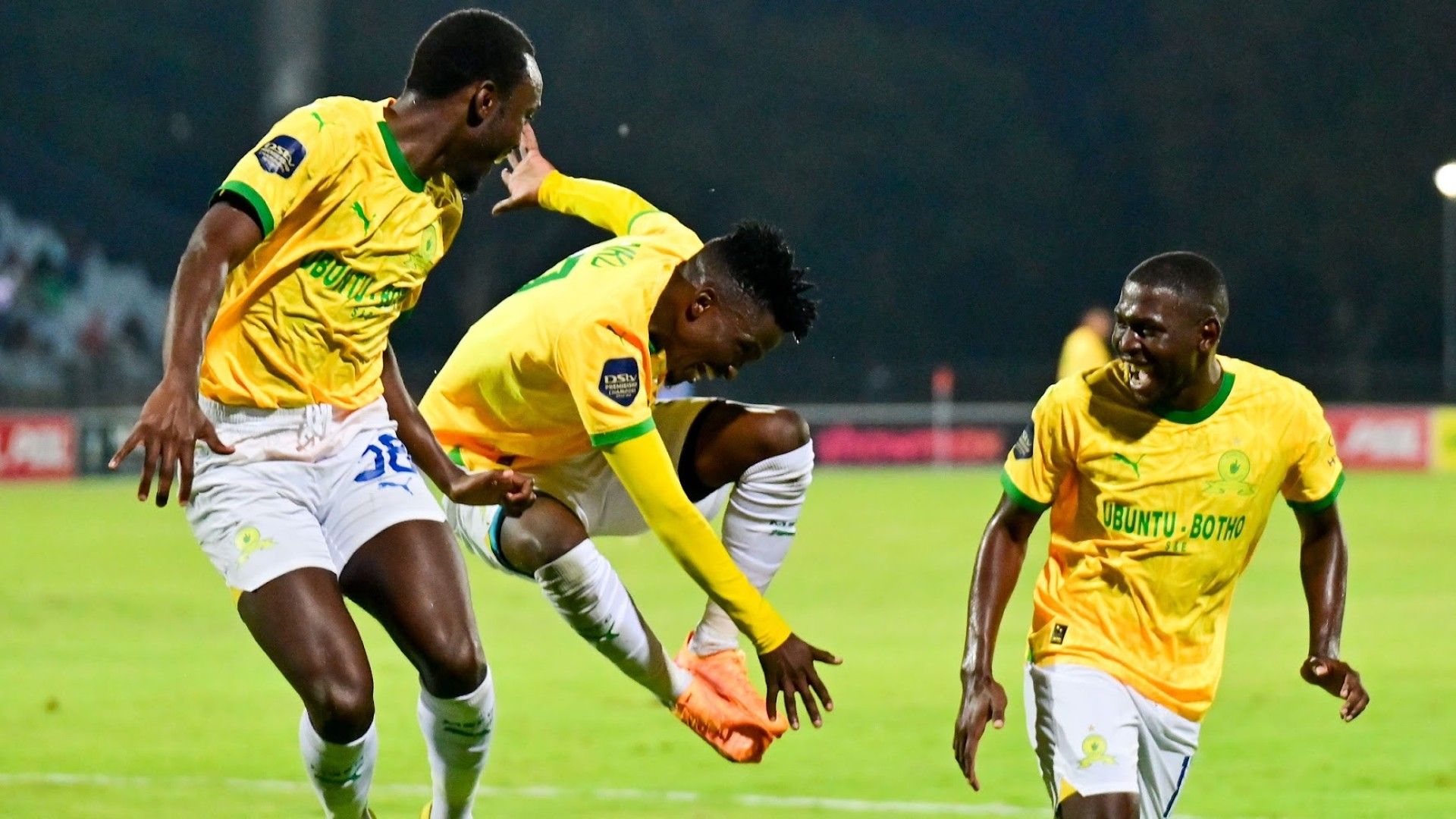 Peter Shalulile, Lesiba Nku & Aubrey Modiba, Mamelodi Sundowns, May 2024
