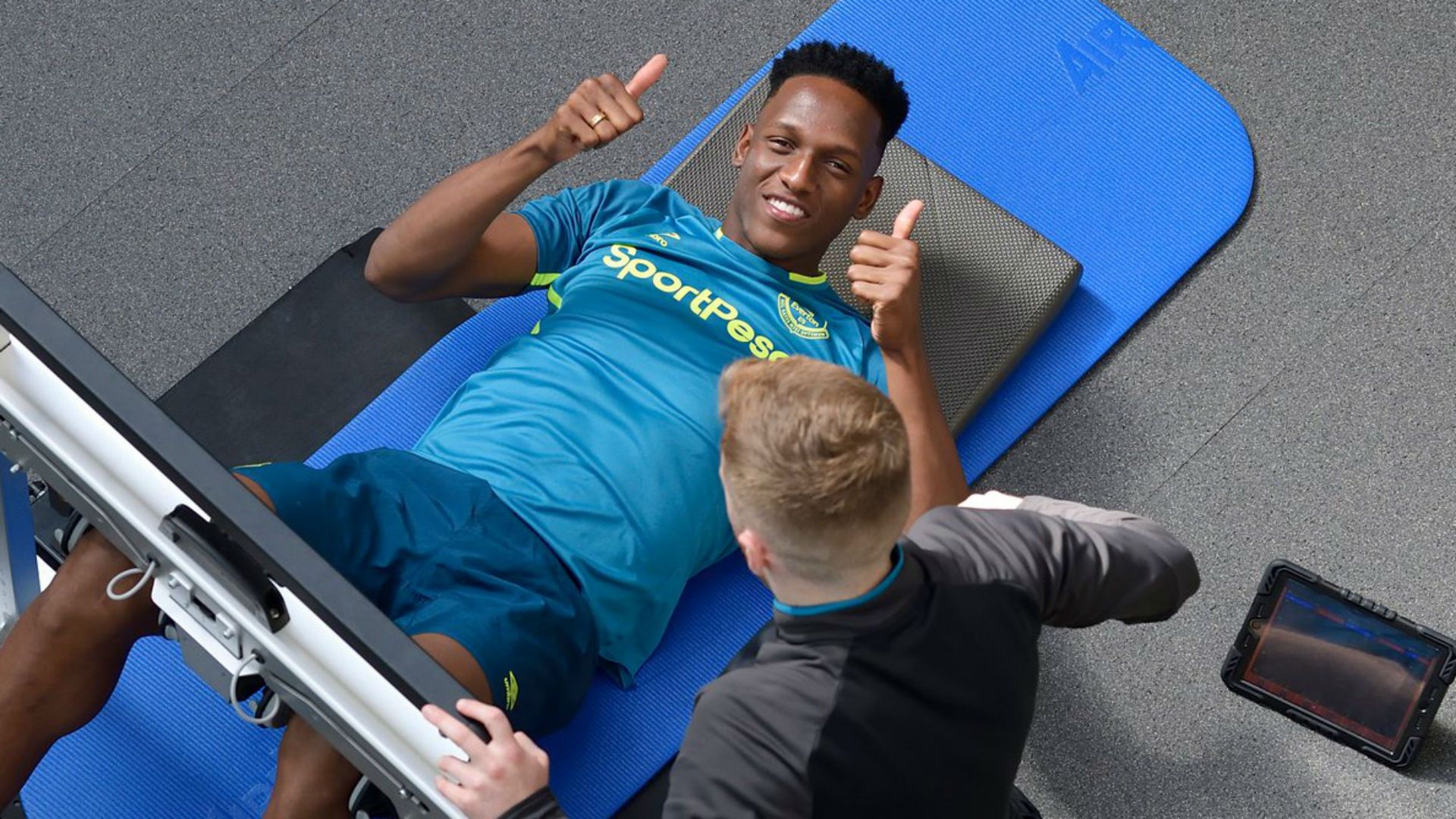 Yerry Mina pretemporada en Everton 2019