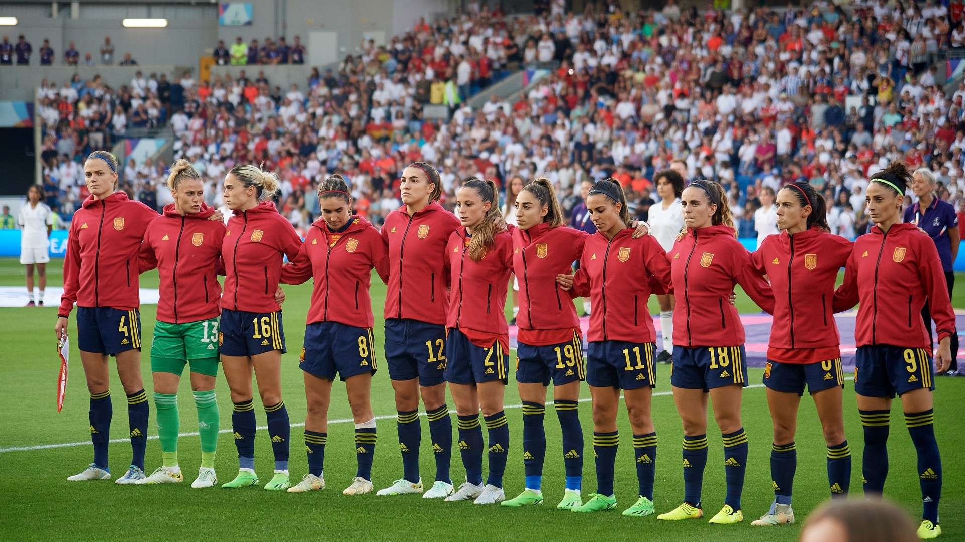 Spain Women's team line up 2022