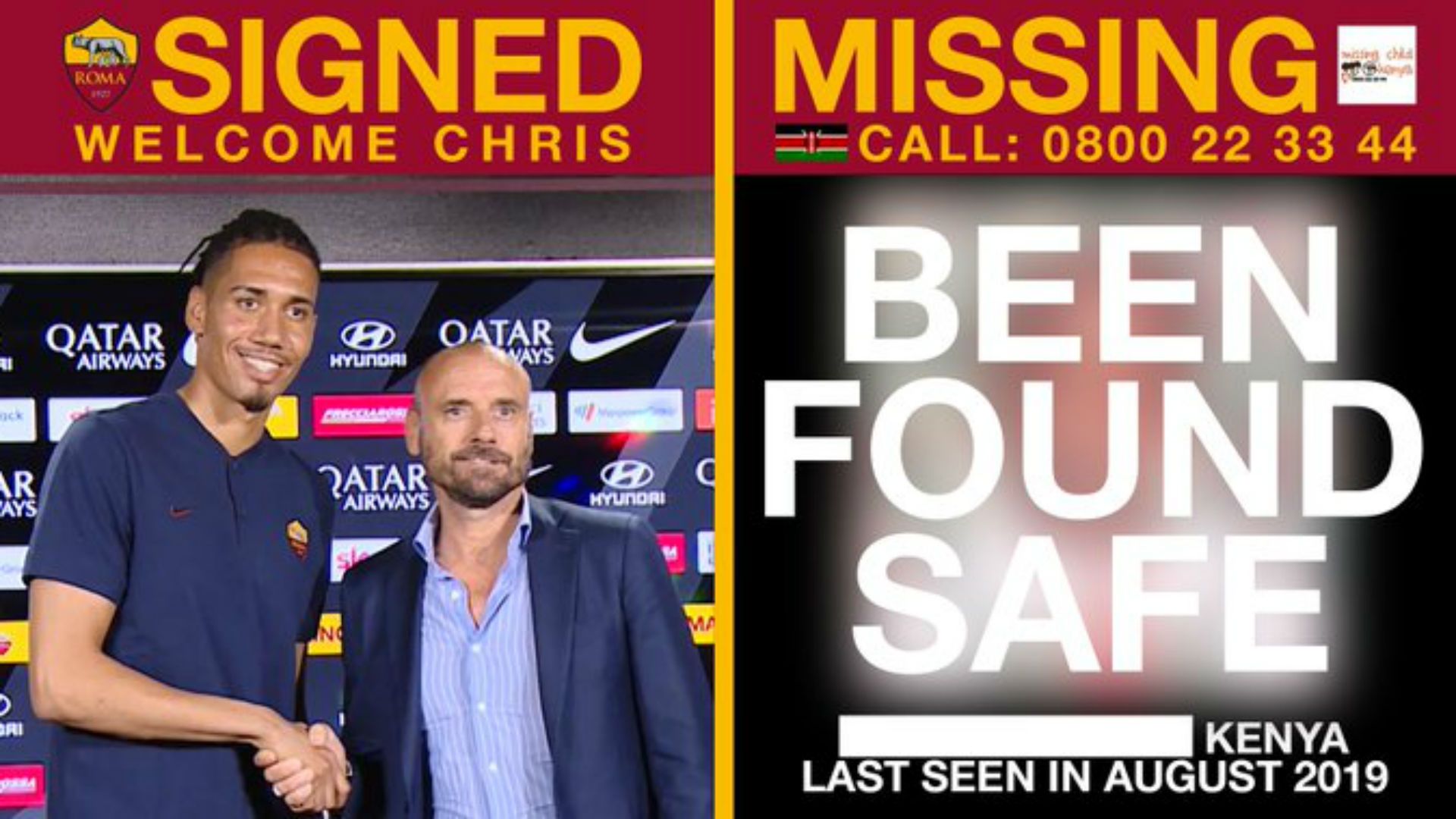 AS Roma and Chris Smalling.