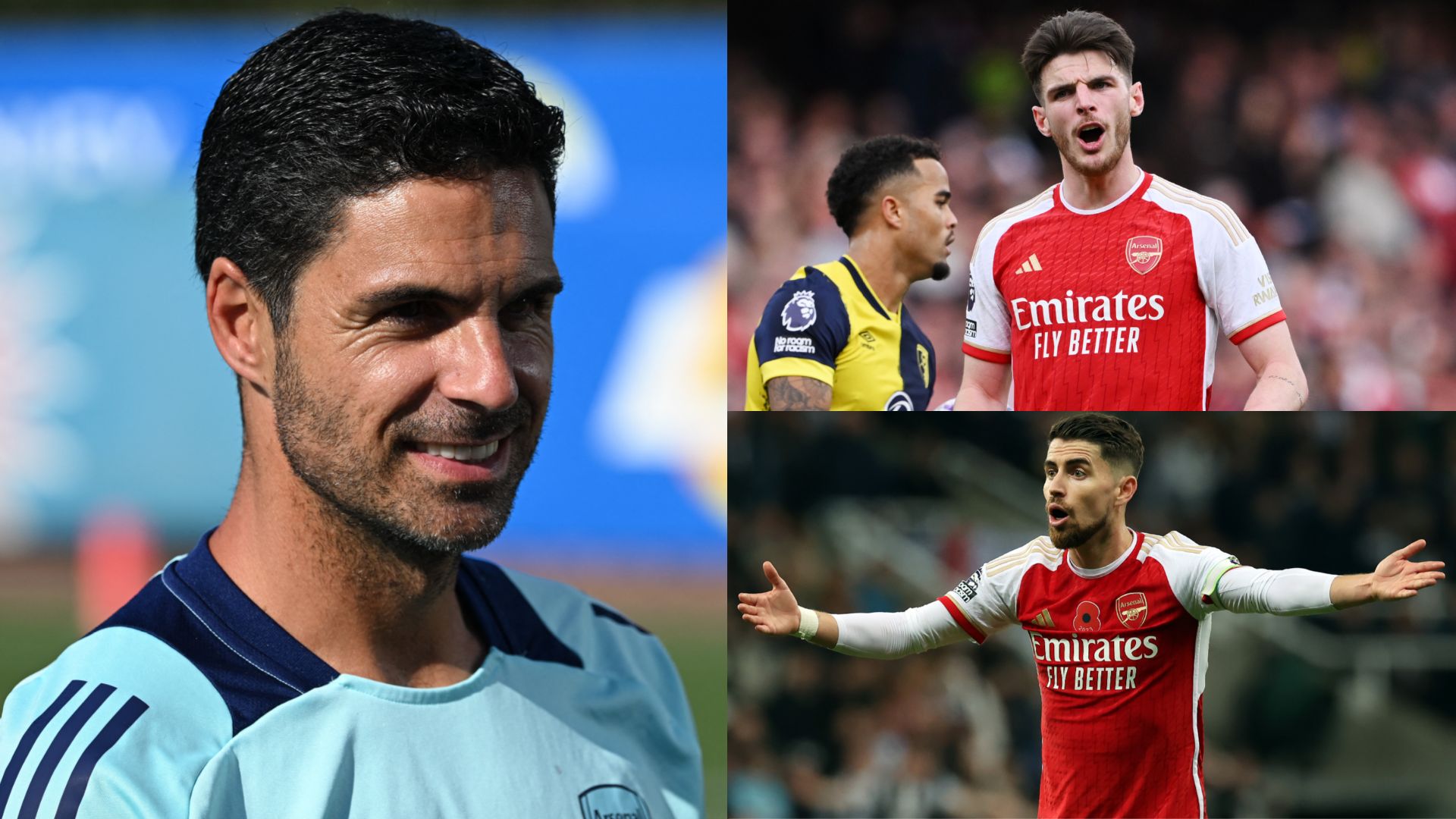 Mikel Arteta Arsenal Jorginho Declan Rice Arsenal