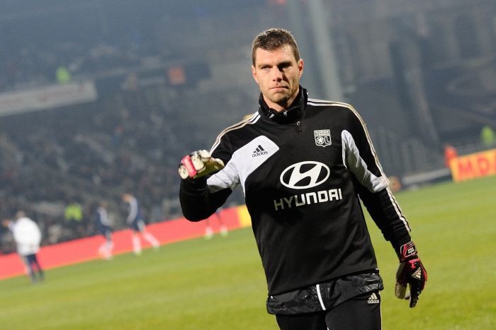 Lyon goalkeeper Remy Vercoutre