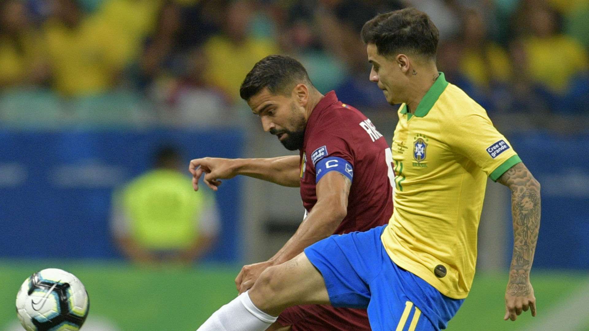 Philippe Coutinho Tomas Rincon Brazil Venezuela Copa America 2019