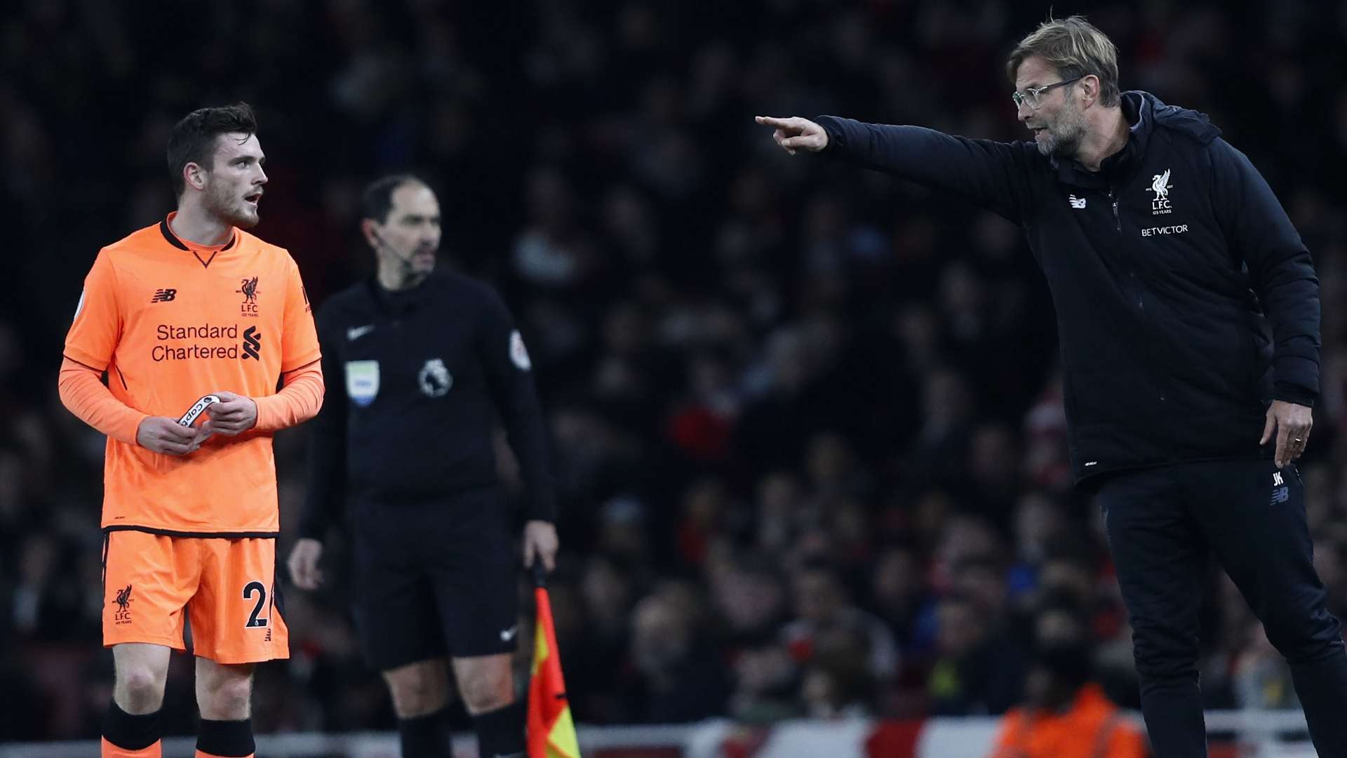 Jurgen Klopp Robertson Liverpool Arsenal