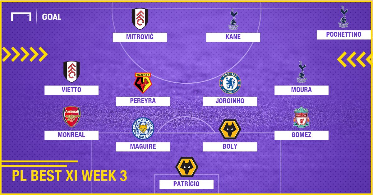 Best XI : ทีมยอดเยี่ยมพรีเมียร์ลีก 2018-2019 สัปดาห์ที่ 3