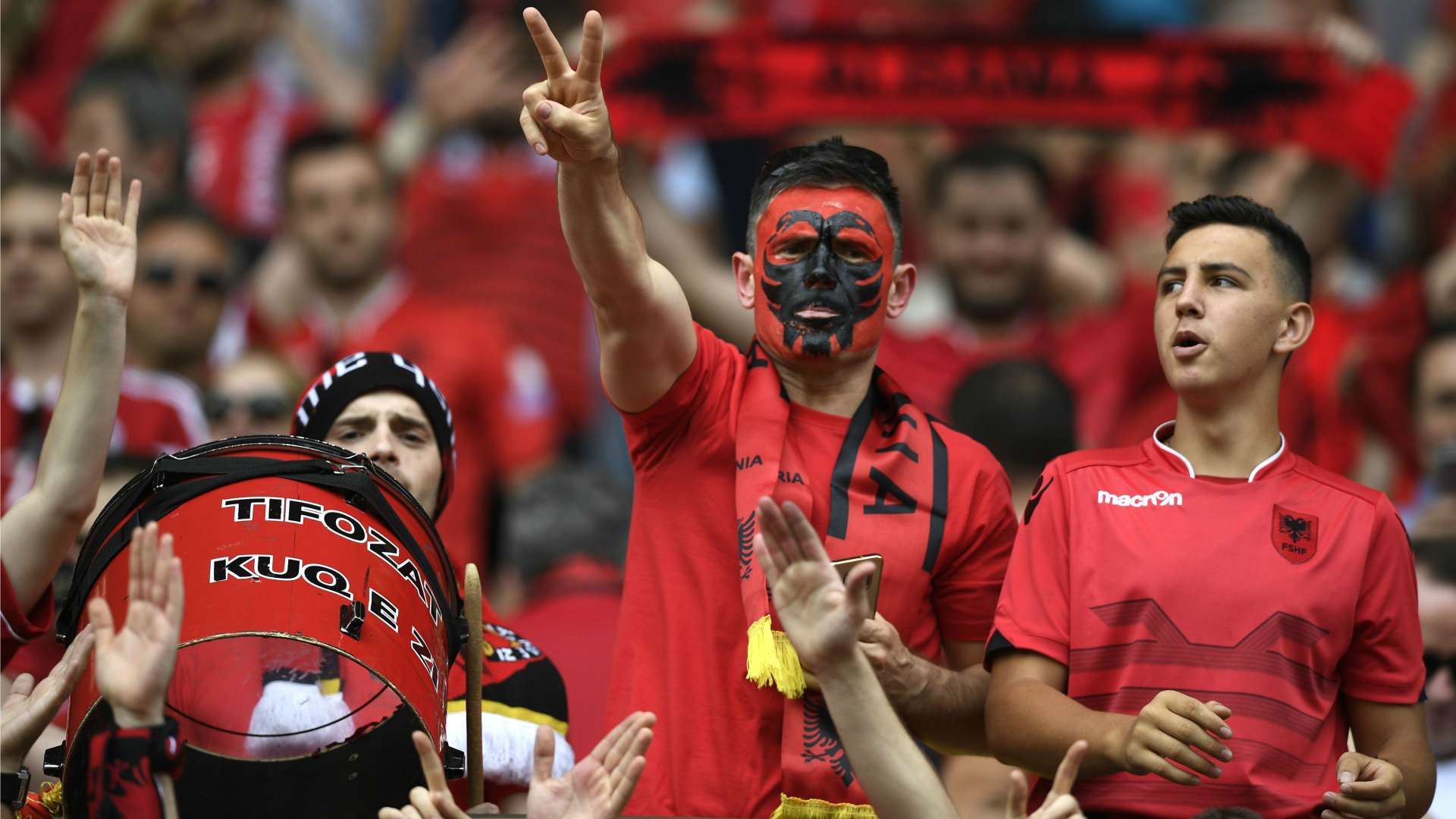 Albania fans Albania Switzerland Euro 2016