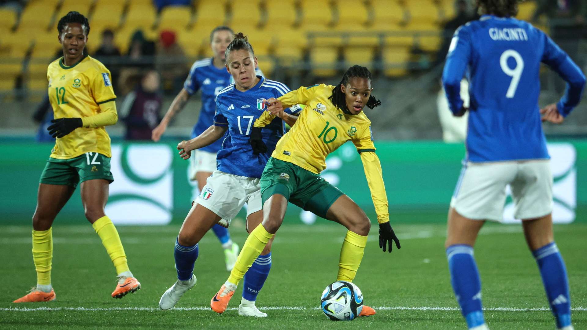 Linda Motlhalo & Lisa Boattin, Banyana Banyana vs Italy, August 2023