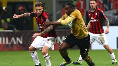 Stefano Okaka Lucas Biglia Milan Udinese Serie A