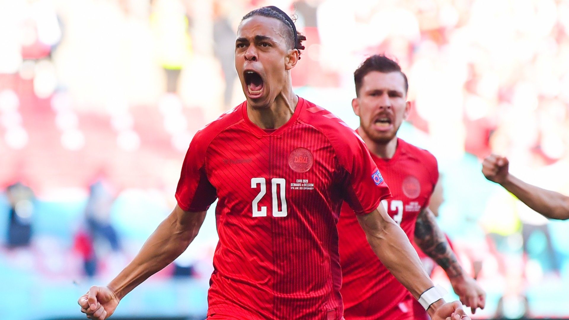 Youssef Poulsen Denmark Belgium Euro 2020