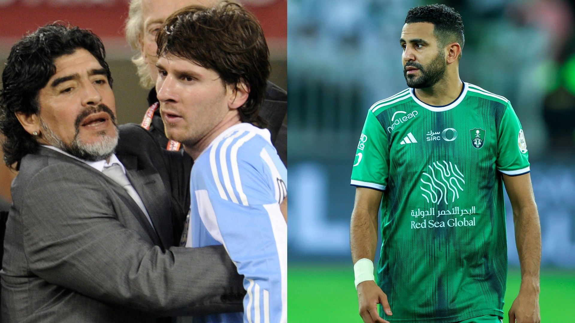 Diego Maradona - Lionel Messi - Riyad Mahrez