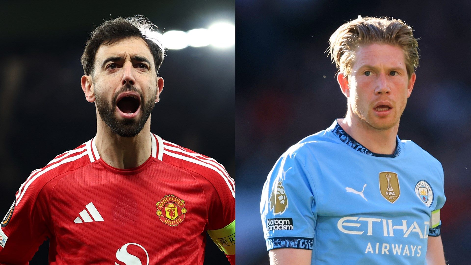 Kevin de Bruyne Bruno Fernandes Man Utd Man City