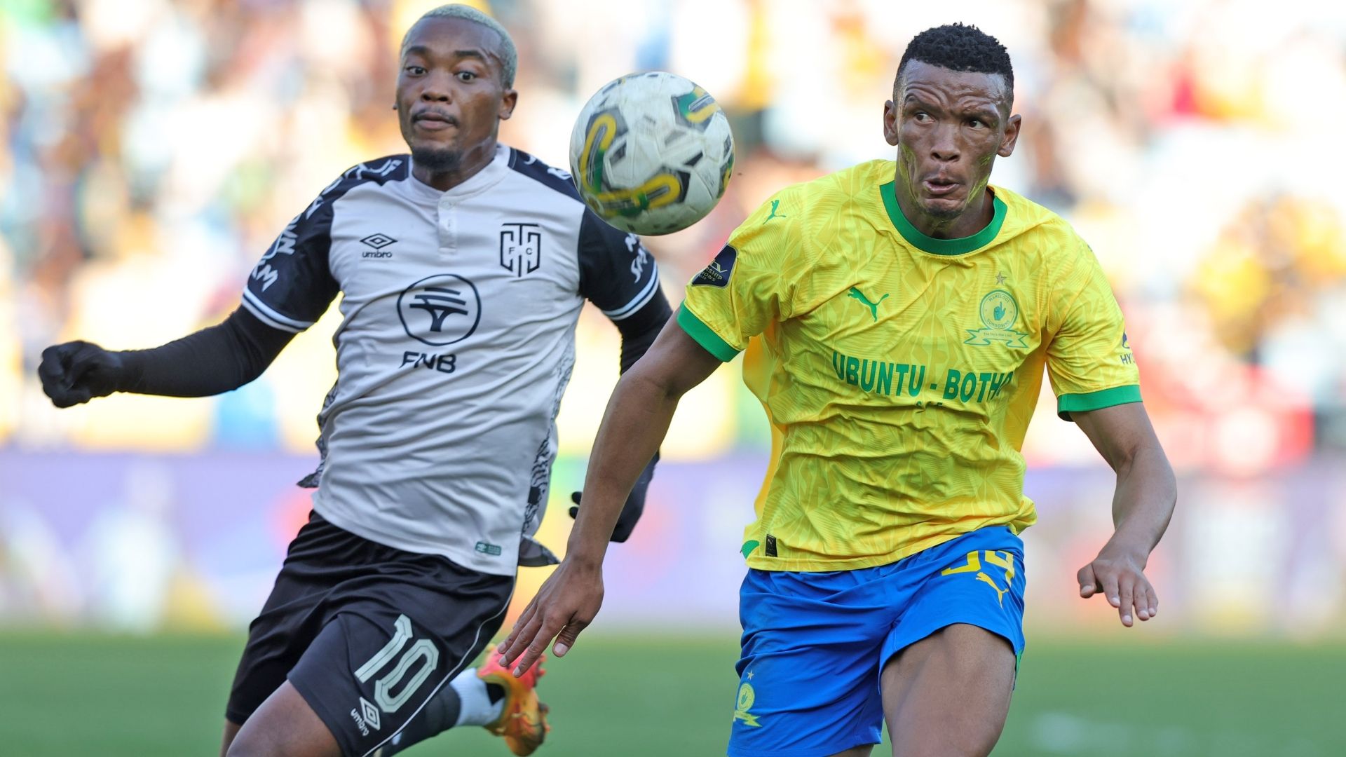 Mothobi Mvala and Khanyisa Mayo, Mamelodi Sundowns vs Cape Town City