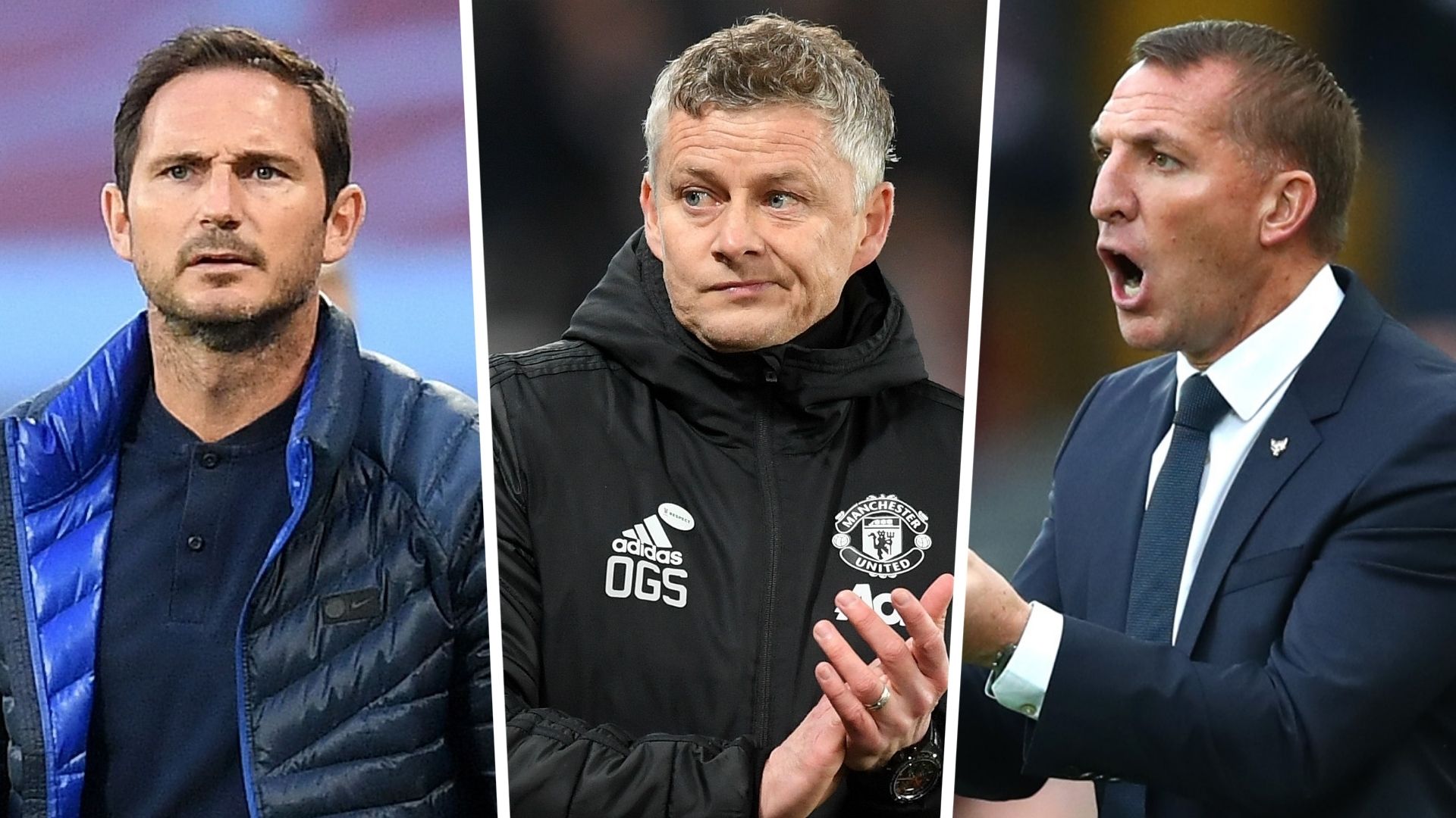 Brendan Rodgers Frank Lampard Ole Gunnar Solskjaer Premier League 2019-20