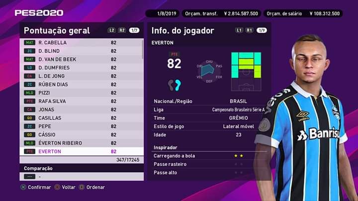 Everton Cebolinha Brasileirao PES 2020