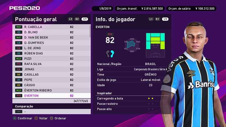 Everton Cebolinha Brasileirao PES 2020