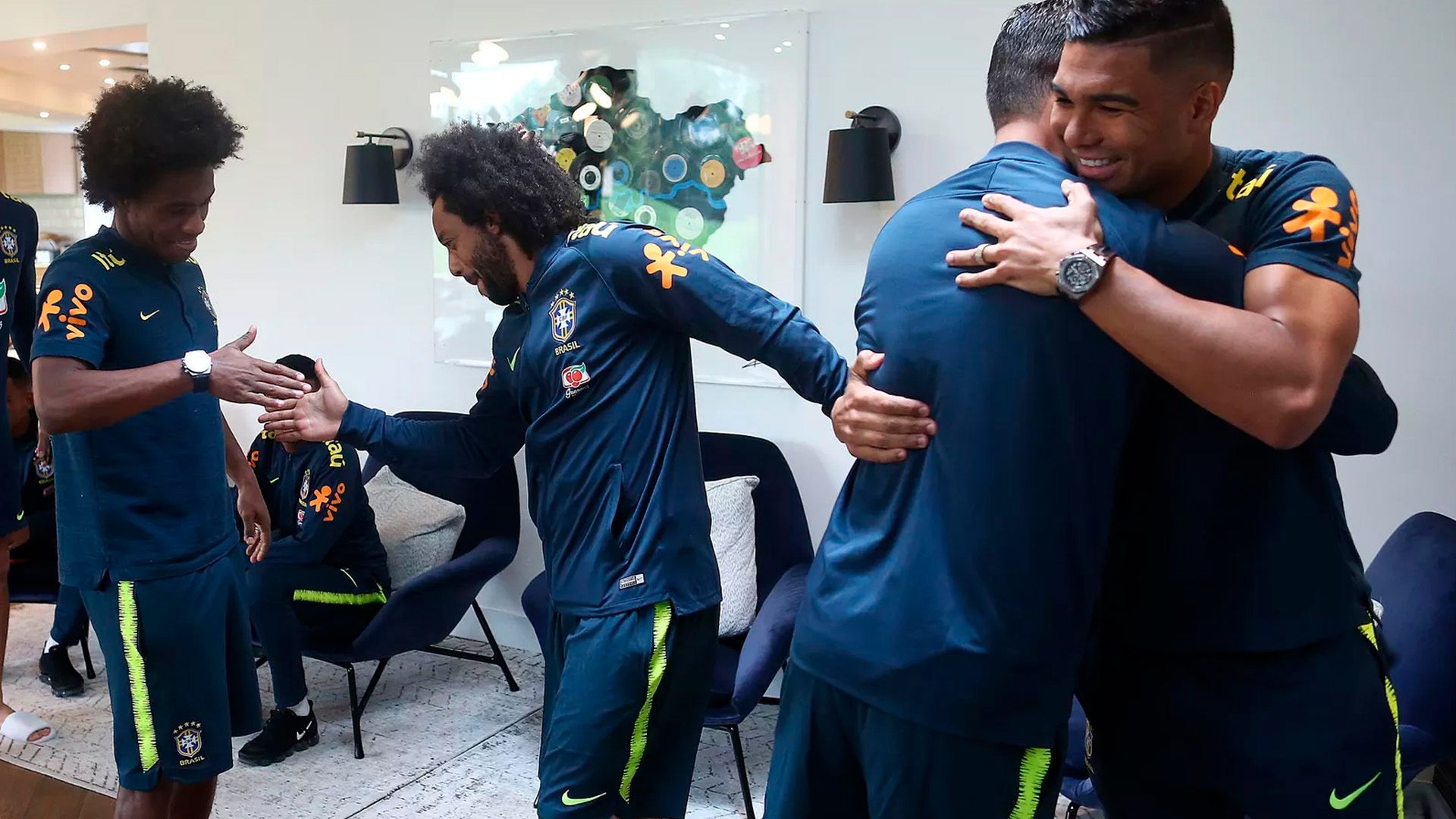 Marcelo e Casemiro apresentação Seleção 30 05 18