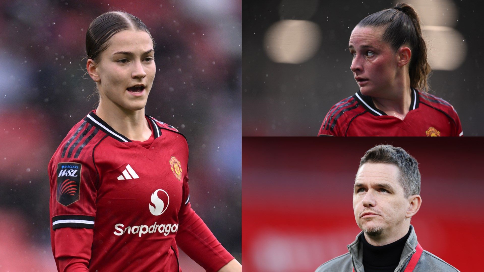 Jess Park Ella Toone Marc Skinner Man Utd composite
