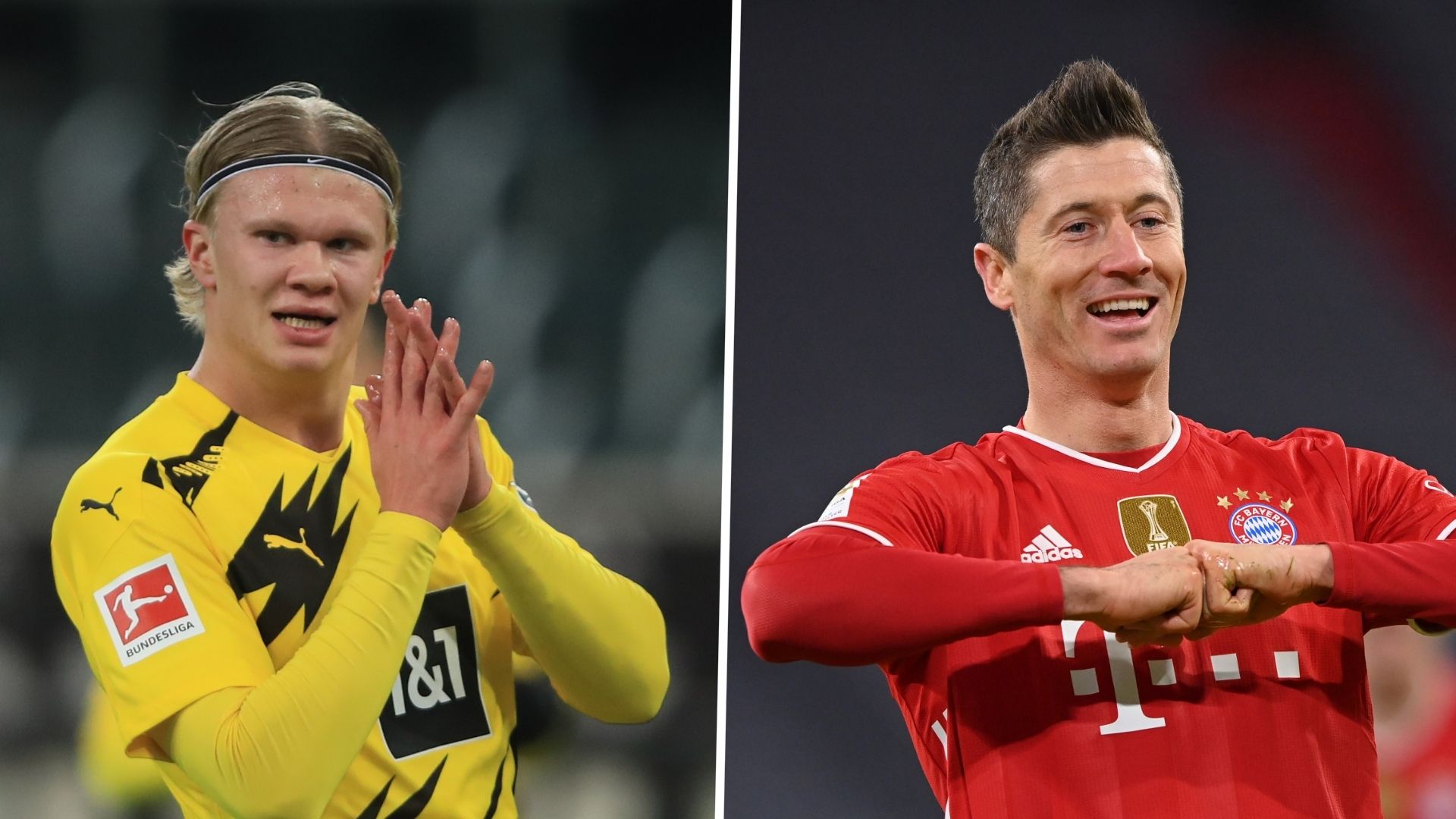 Erling Haaland Robert Lewandowski 2021