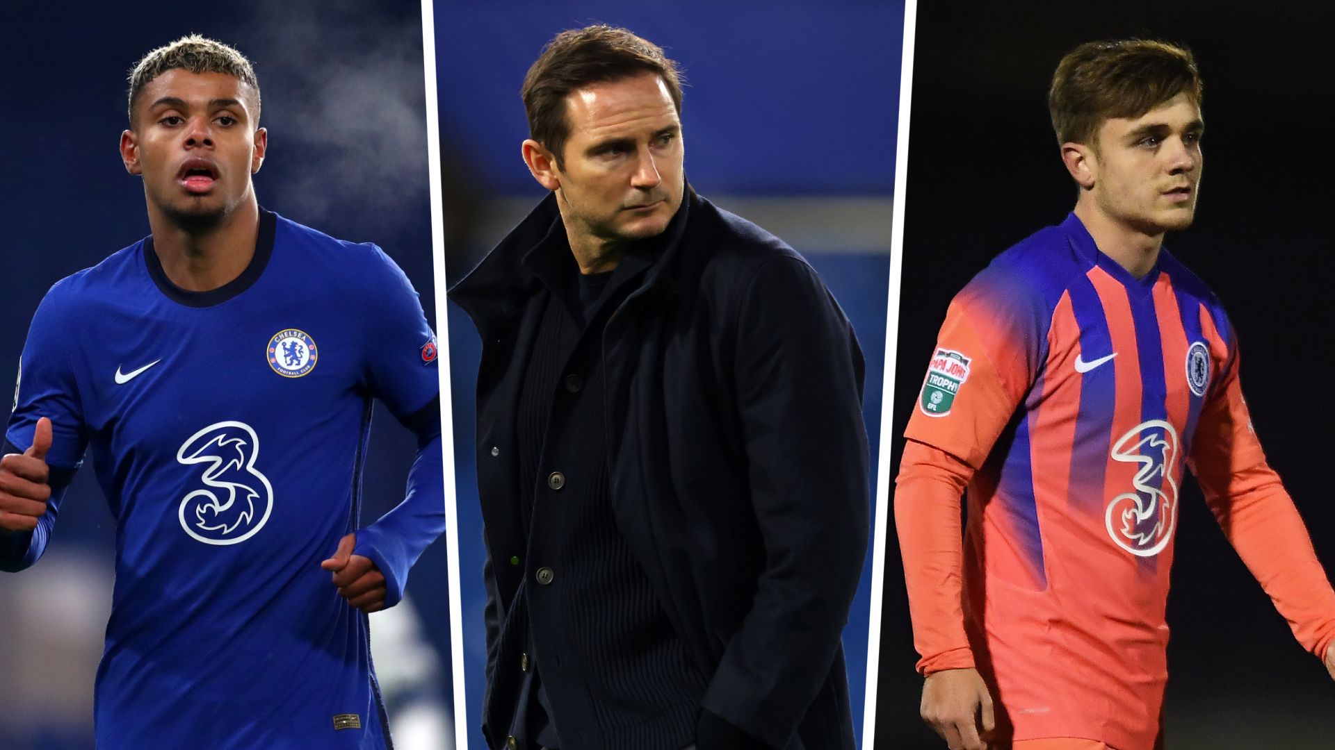 Frank Lampard Tino Anjorin and Lewis Bate