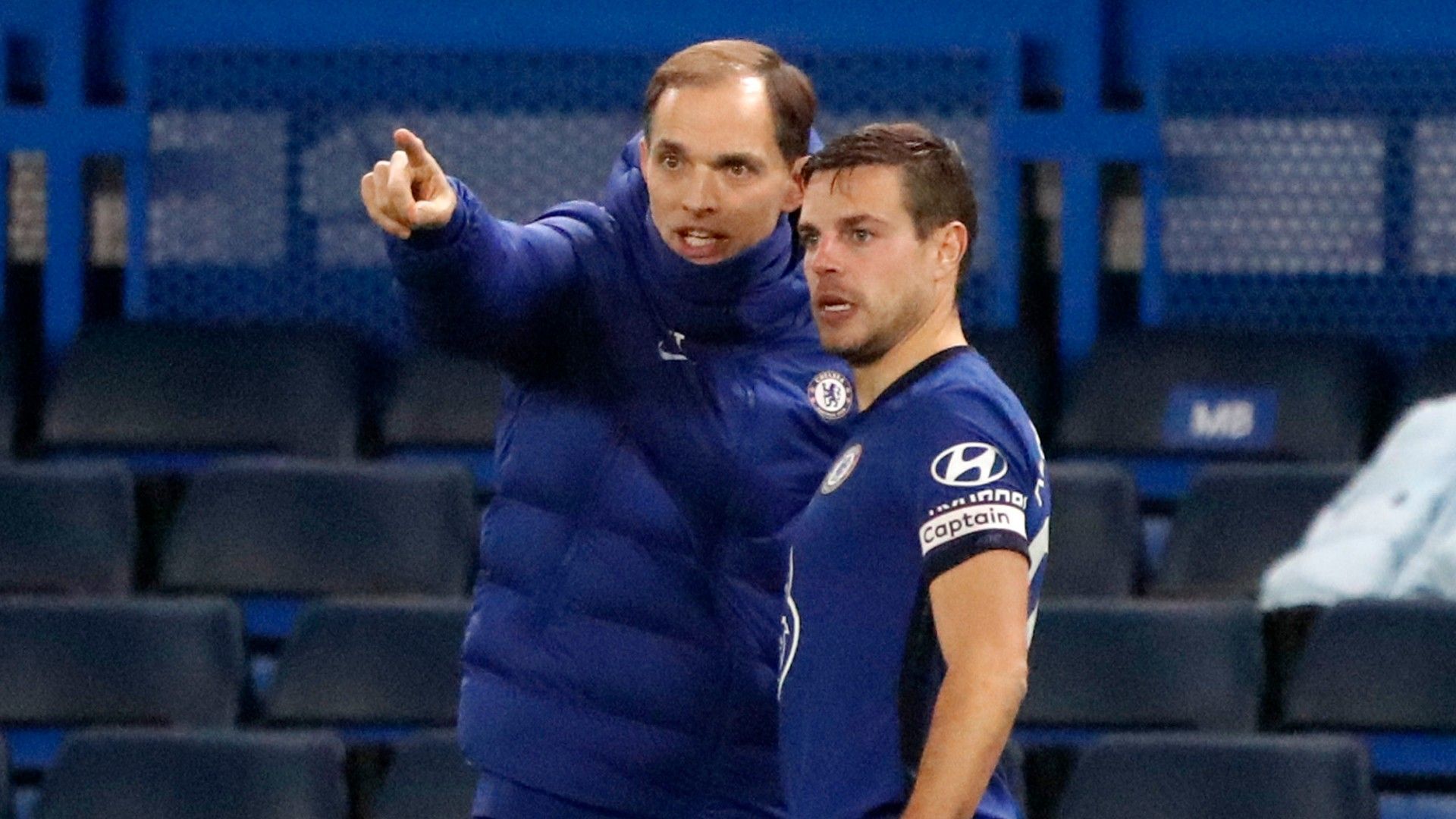 Cesar Azpilicueta Thomas Tuchel Chelsea 2020-21