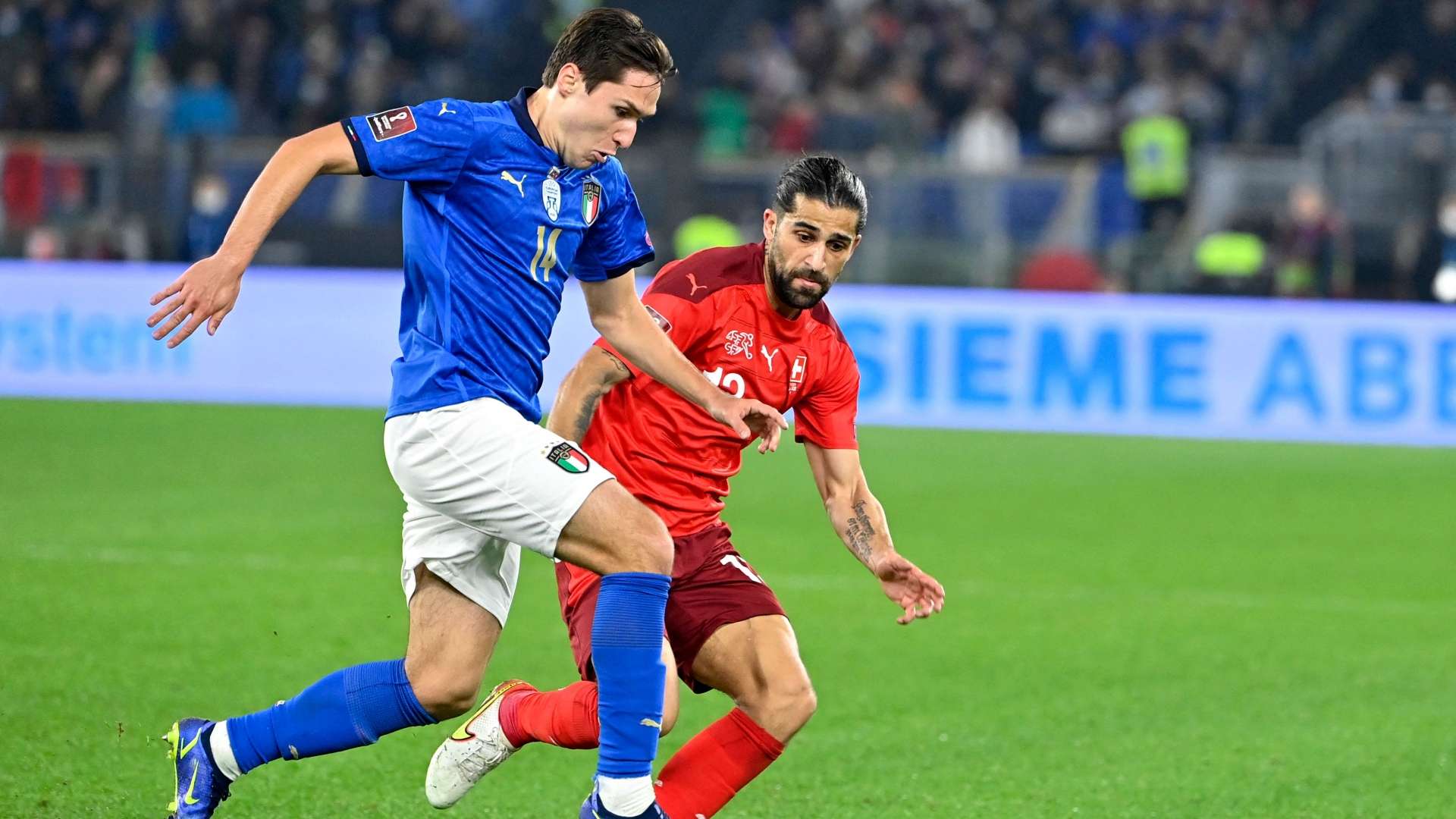 Chiesa durante el Italia vs. Suiza