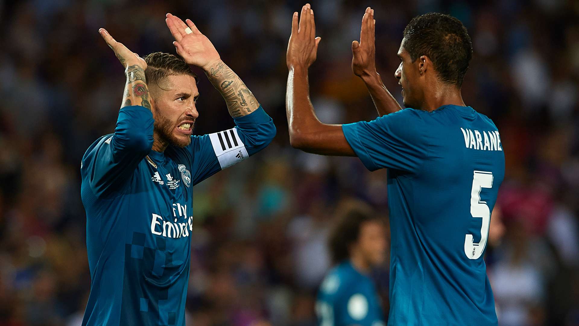 Sergio Ramos Raphael Varane Real Madrid 2017