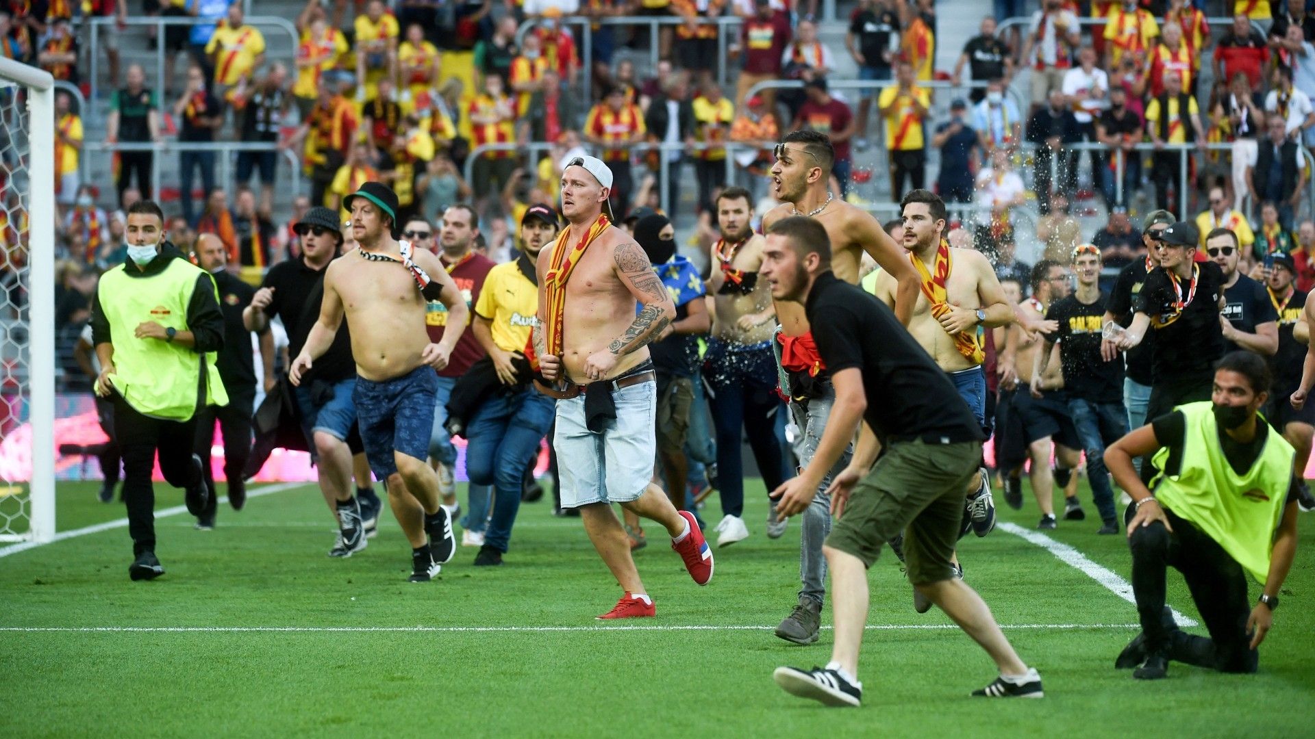 Lens Lille crowd trouble