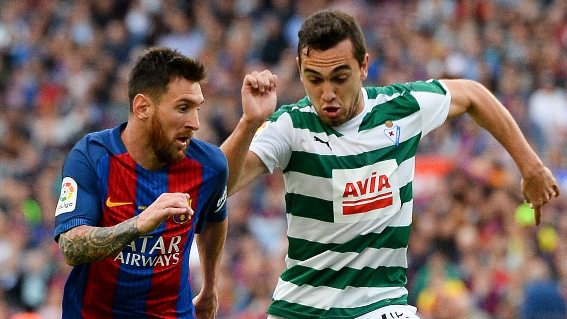 Lionel Messi Gonzalo Escalante Barcelona Eibar LaLiga 21052017